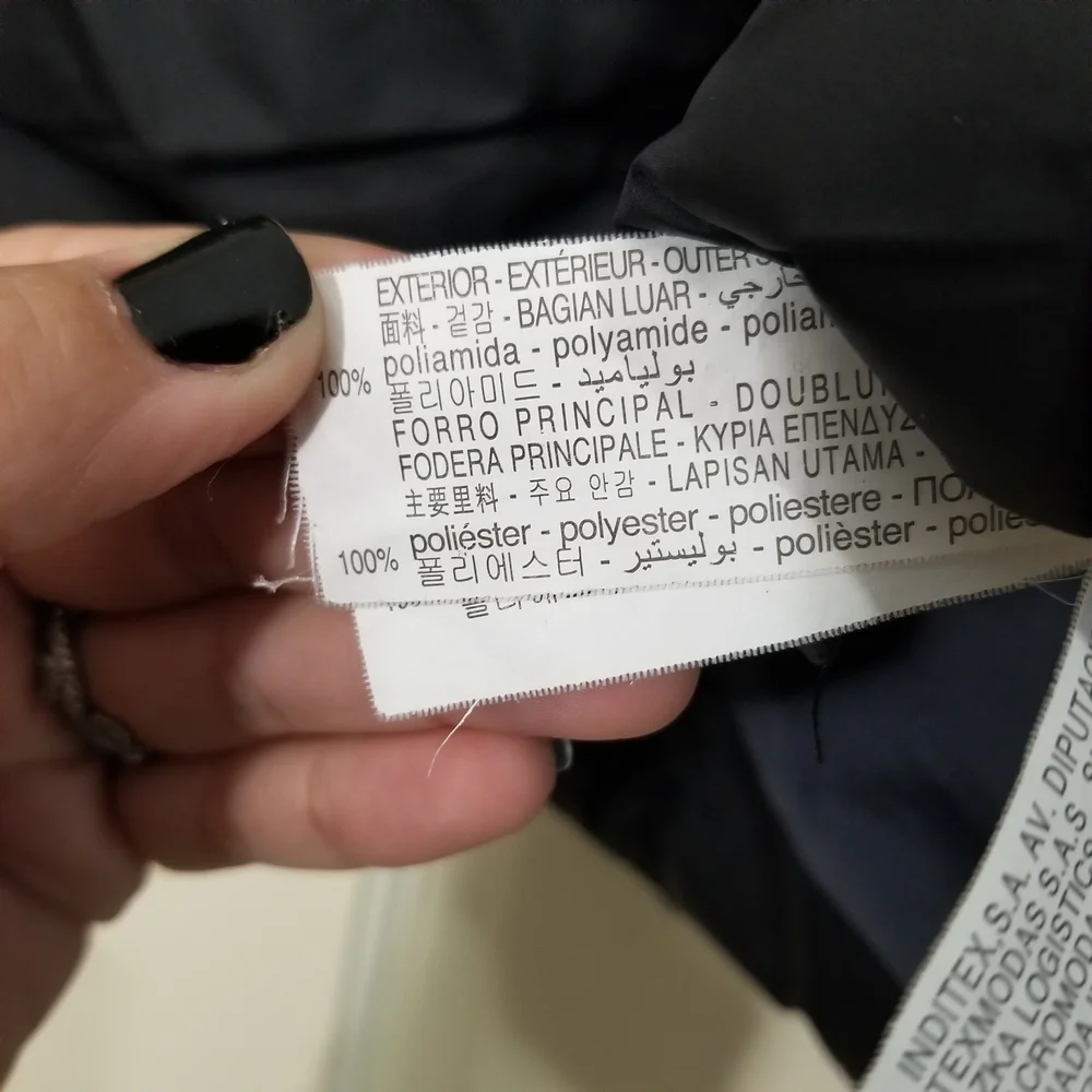 Zara Girls Black Puffer Coat with Pockets Size 9